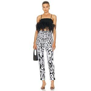ILA Nas Zebra Sequin Trousers in Black & White 36 New Womens Ankle Pants